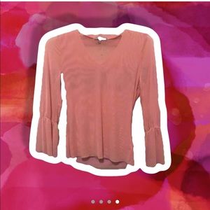 Baby pink sheer blouse